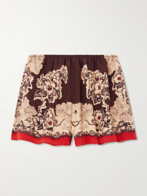 BODE Storybook Tap Printed Silk Shorts