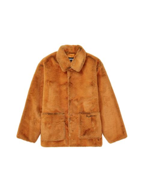Supreme Supreme 2-Tone Faux Fur Shop Coat Orange
