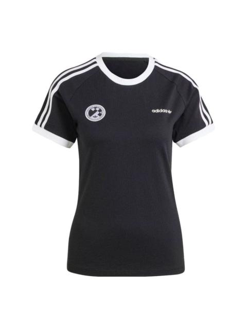 (WMNS) adidas Football Short Sleeve Tee 'Black' IR9784