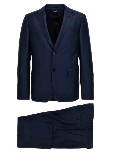 ZEGNA Wool And Mohair Dress Completi Blue