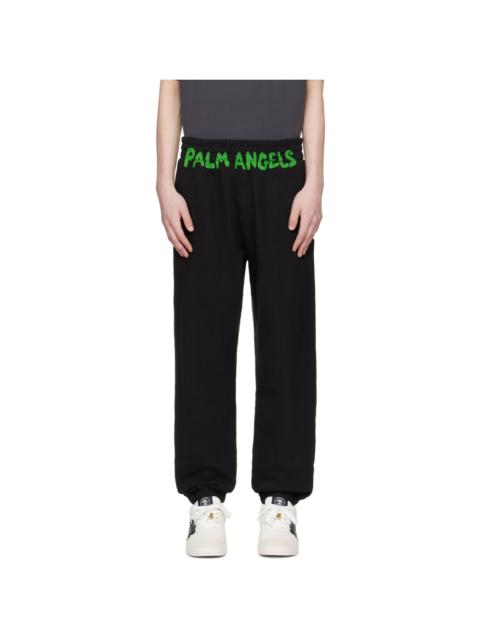 Palm Angels Black Printed Sweatpants