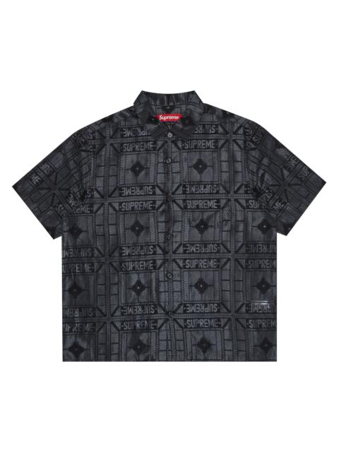 Supreme Supreme Tray Jacquard Short-Sleeve Shirt 'Black'
