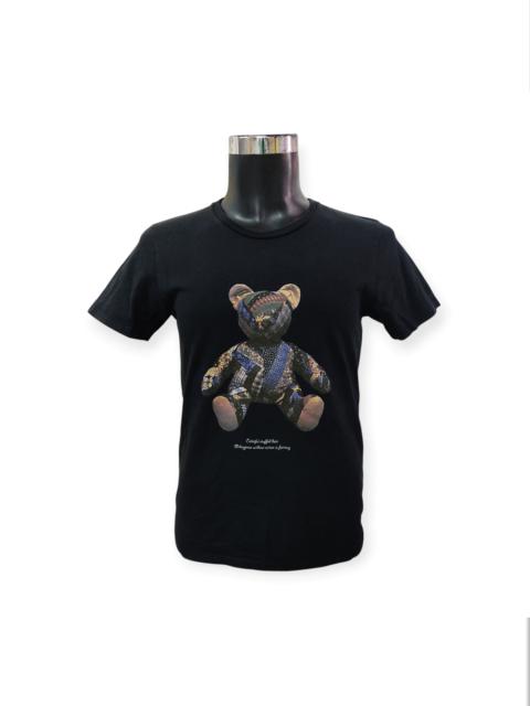 Other Designers SLICK Colourful Stuffed Bear Black Tee