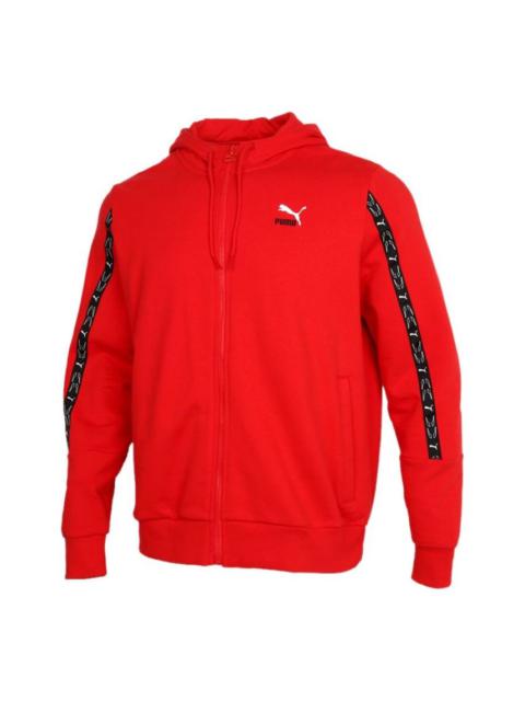PUMA Elevate Hooded Full-Zip Jacket 'Red Black' 531071-11