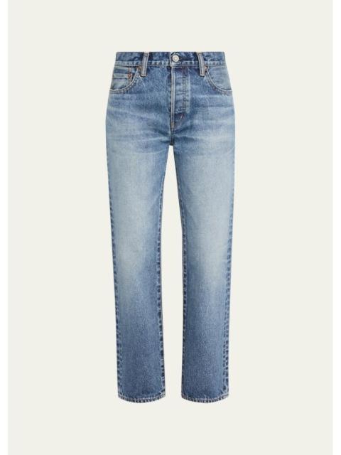 MOUSSY VINTAGE Wythe Mid-Rise Straight-Leg Jeans