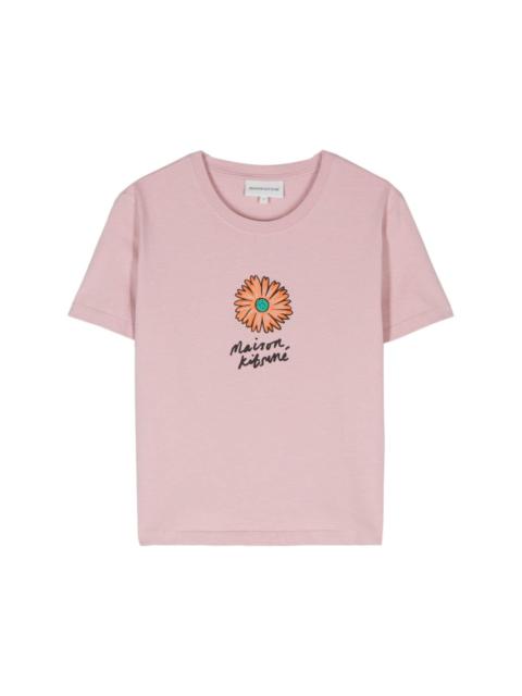 Floating Flower-print cotton T-shirt