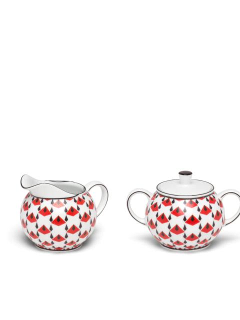 Prada Porcelain milk jug and sugar bowl set