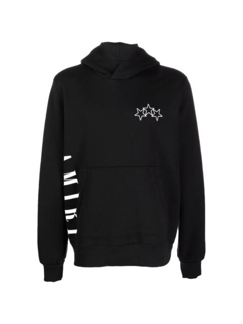 star-print logo hoodie