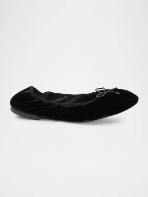 Stuart Weitzman Nia Velvet Ballerina Flats