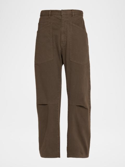 NILI LOTAN Shon Mid-Rise Cropped Pants