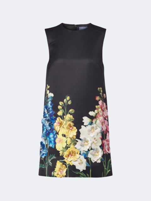 LEO LIN Yvonne floral-appliqué minidress