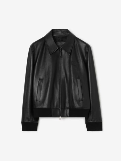 Burberry Leather Bloomsbury Harrington Jacket