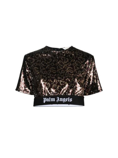 Palm Angels sequin-embellished crop top