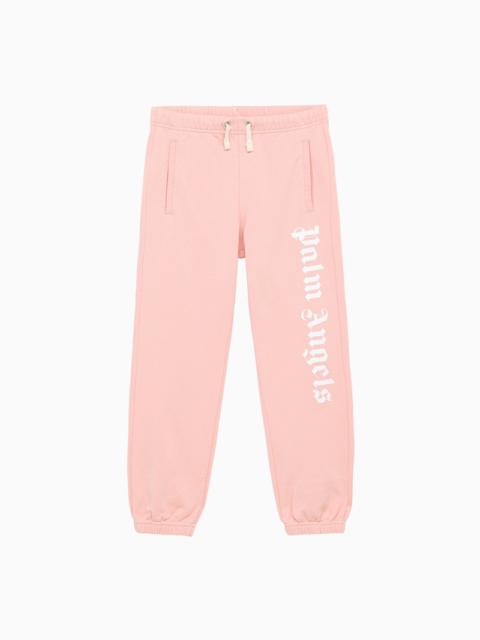 Pink jogging trousers with logo