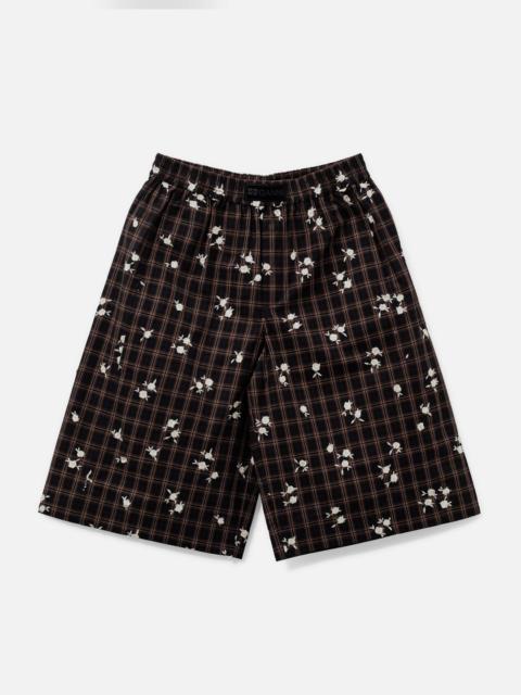 GANNI SHORTS IN PRINTED CHECK