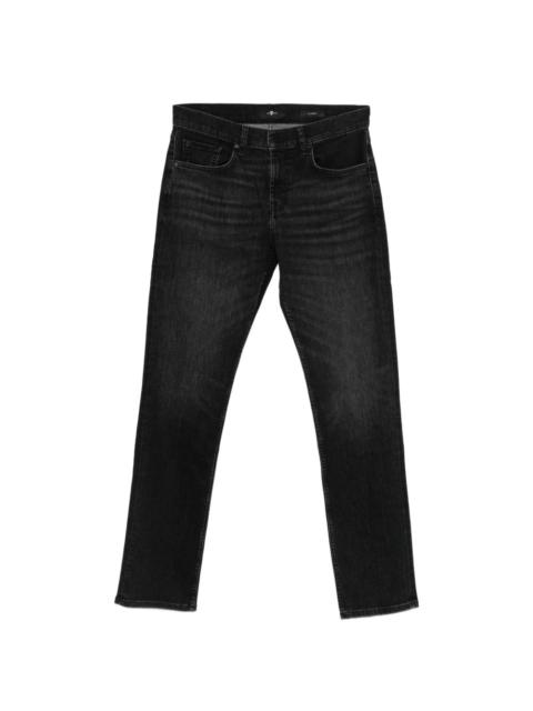7 For All Mankind black slim jeans