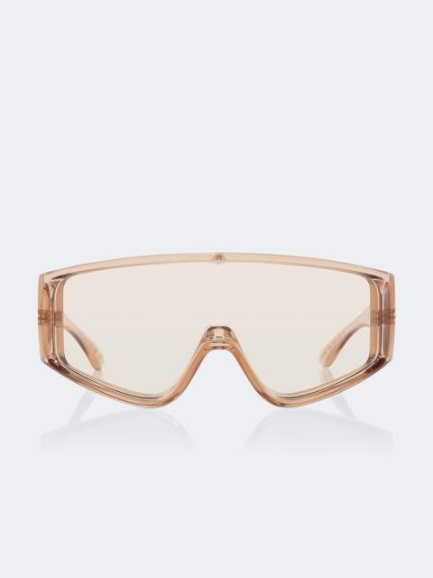 SAINT LAURENT Logo Lettering shield sunglasses