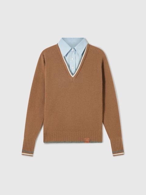 Stella McCartney Hybrid Knit Shirt Jumper