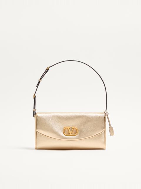 Valentino VALENTINO GARAVANI DEVAIN SMALL SHOULDER BAG IN LAMINATED NAPPA LEATHER