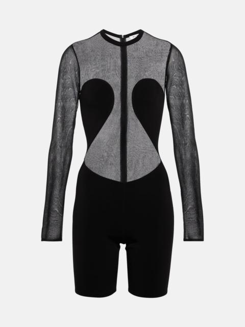 Alaïa Semi-sheer paneled jumpsuit