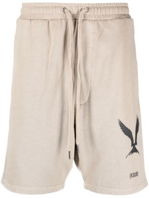 Ksubi graphic-print cotton shorts