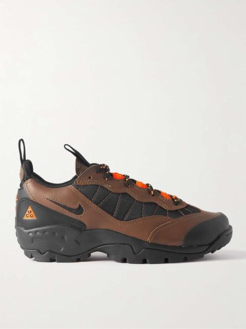 ACG Air Mada Rubber-Trimmed Leather and Mesh Hiking Sneakers