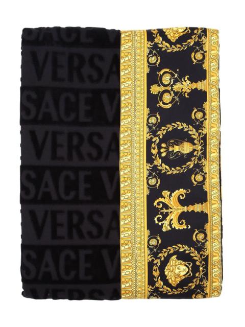 VERSACE Barocco & Robe printed beach towel