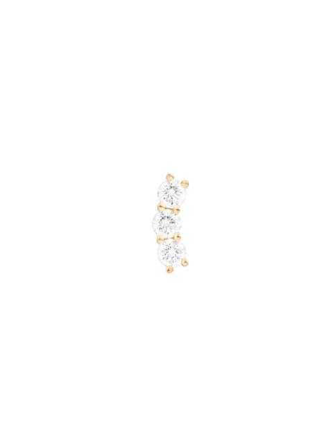 MELISSA KAYE Mini Aria Diamond Triplet Stud Earring - Yellow Gold