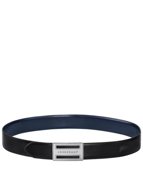 Longchamp Delta Box Men's belt Black/Navy - Leather