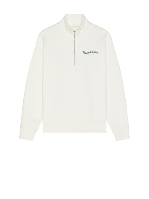 Museum of Peace & Quiet Wordmark Quarter Zip Up Sweater