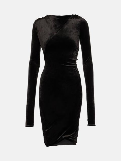 Rick Owens Lilies Lilies velvet jersey minidress