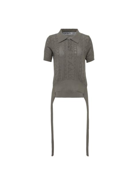 Tシャツ・カットソー OPEN YY : 25SS / YY JACQUARD KNIT POLO SHIRT (2COLORS) OPEN YY YY Jacquard Knit Polo Shirt | REVERSIBLE