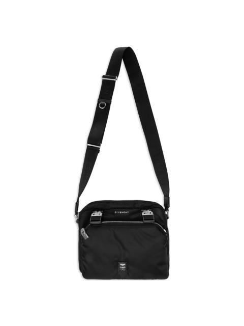 Givenchy GIVENCHY 4G LIGHT DOUBLE POUCH MESSENGER BAG - BLACK