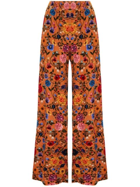 La DoubleJ floral-print palazzo pants