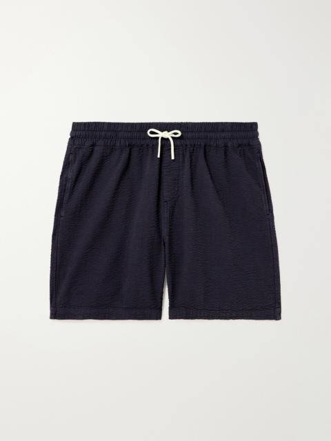 Portuguese Flannel Atlantico Straight-Leg Cotton-Seersucker Drawstring Shorts