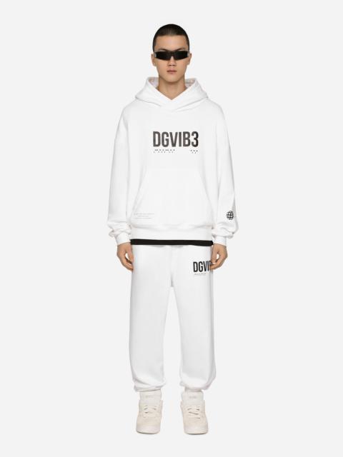 Dolce & Gabbana Jersey hoodie with DGVIB3 print