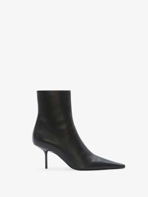 Victoria Beckham Sloan Stiletto Ankle Boot In Black Smooth Leather