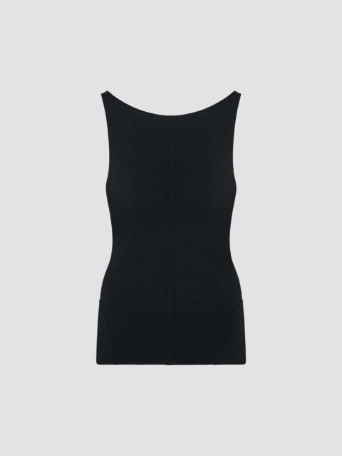 Another Tomorrow Women's Cutout Tank - Black