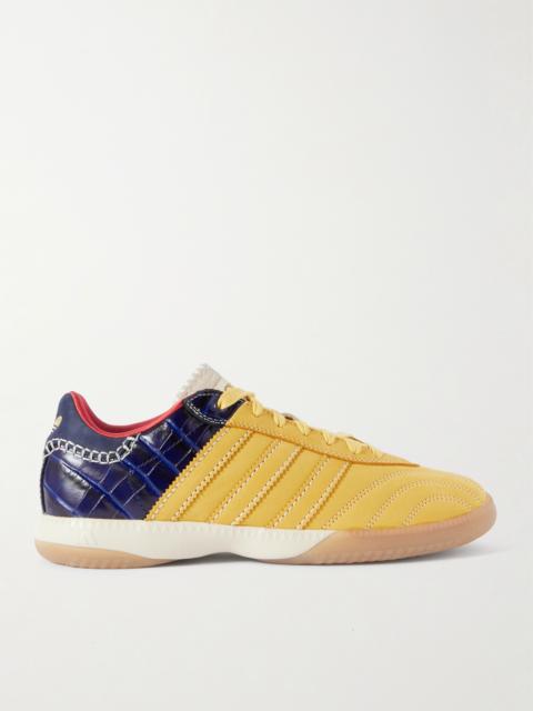 adidas + Wales Bonner Samba Millennium Paneled Suede And Croc-effect Leather Sneakers