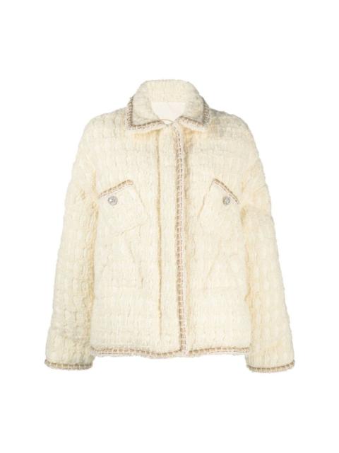 tweed puffer jacket