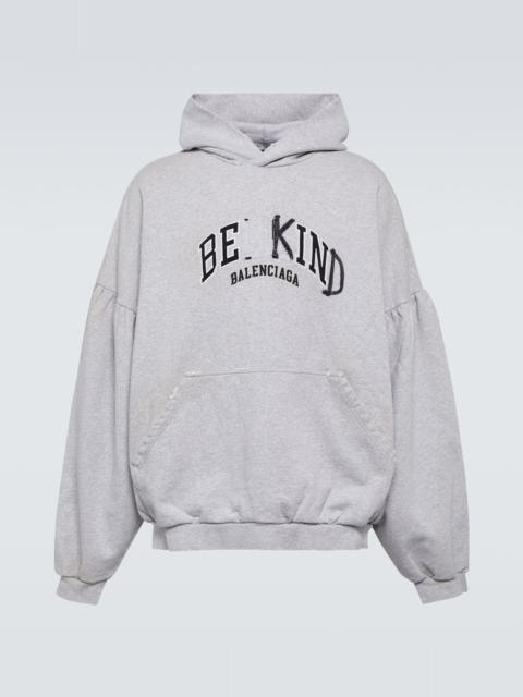 BALENCIAGA Printed cotton fleece hoodie