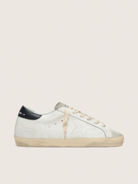 Golden Goose Men's Super-Star in white leather with perforated star