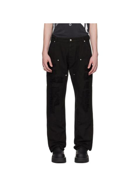 1017 ALYX 9SM Black Destroyed Trousers