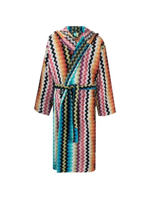 zig-zag print pattern robe