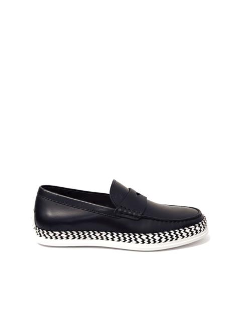 Tod's woven-trim loafers