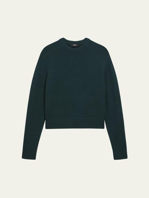 Theory Cashmere Cropped Crewneck Sweater