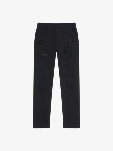 Givenchy SLIM FIT JEANS IN DESTROYED DENIM