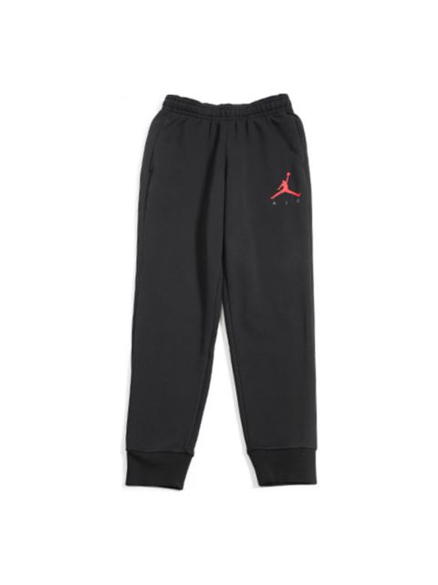 Jordan Air Jordan Flying Man Logo Bundle Feet Fleece Lined Sports Long Pants Black 942778-010