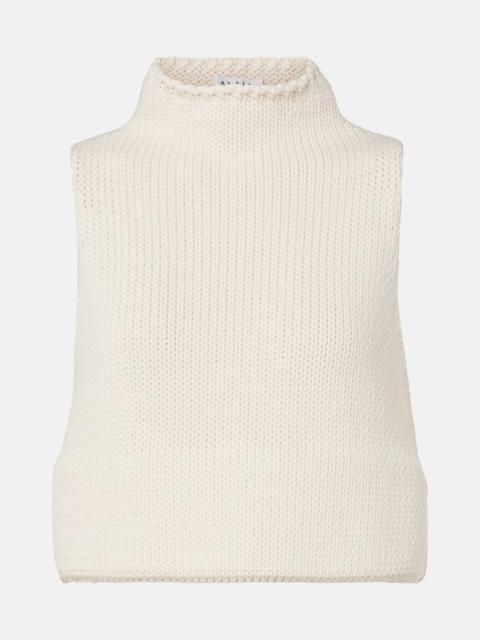 Alaïa Cropped cotton-blend top