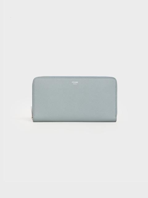 CELINE LARGE ZIPPED WALLET IN GRAINED CALFSKIN